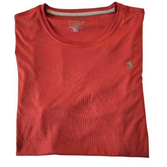 Reel Legends Mens Performance UPF 50 Orange Short Sleeve Shirt Large - Picture 4 of 10